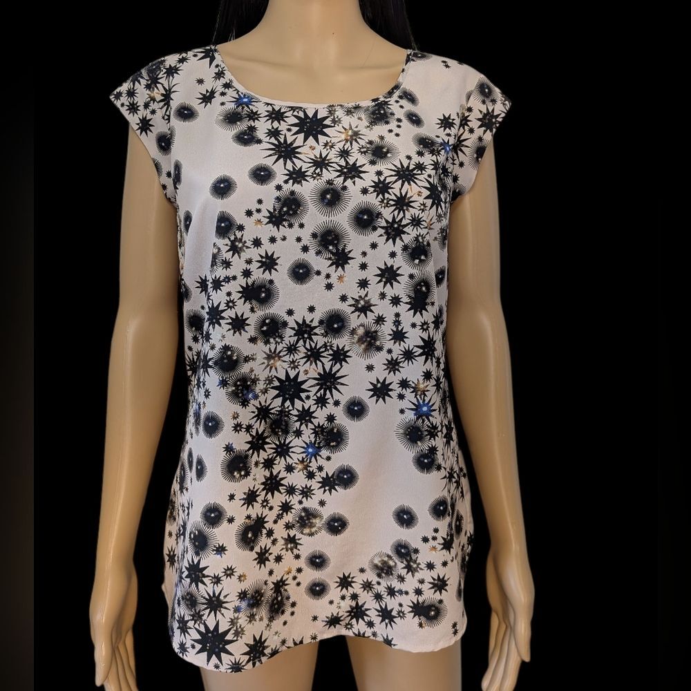 MCM Starburst Pattern Sleeveless Blouse by The Limited Small - Picture 11 of 11
